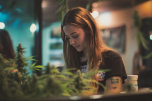 pretty woman studying medical marijuana for neuropathy