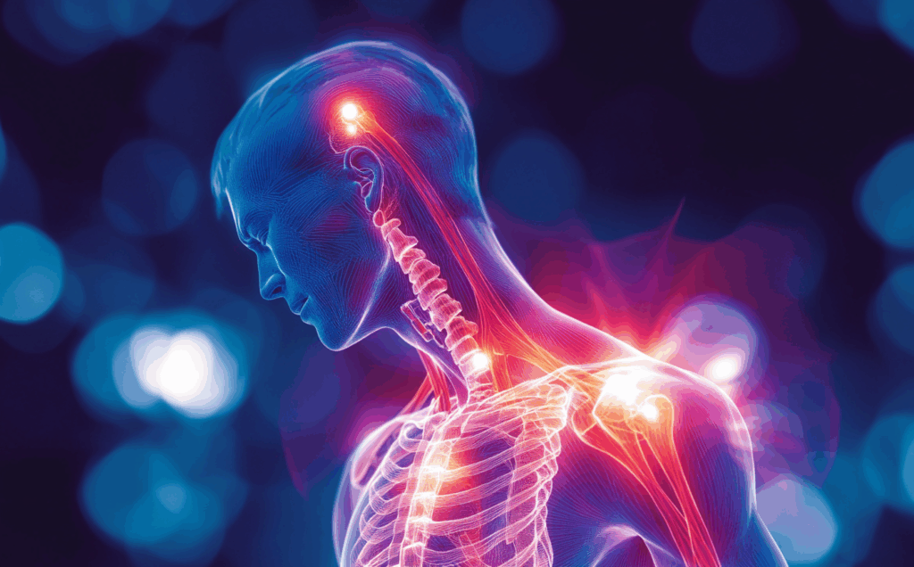 medical illustration neuropathic pain points